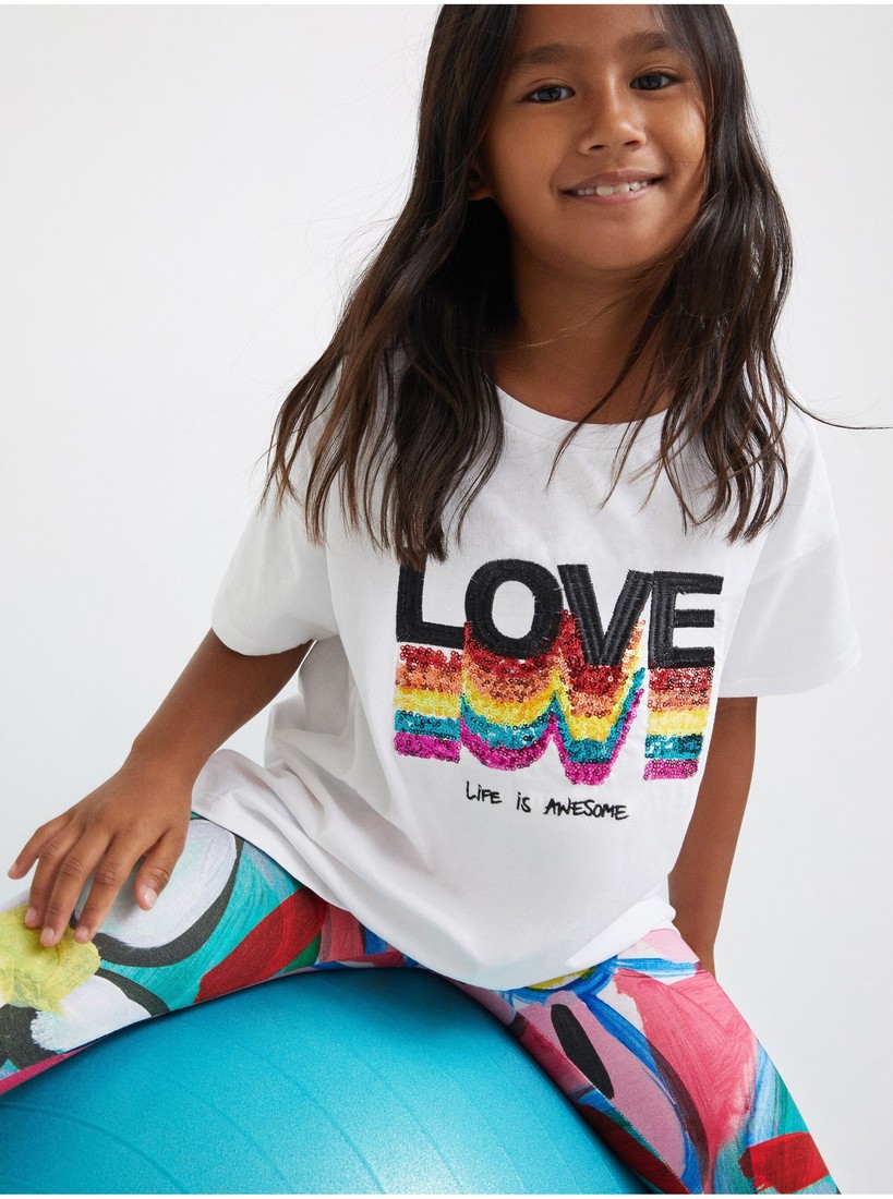 White Girls' T-shirt Desigual Bertini - Girls