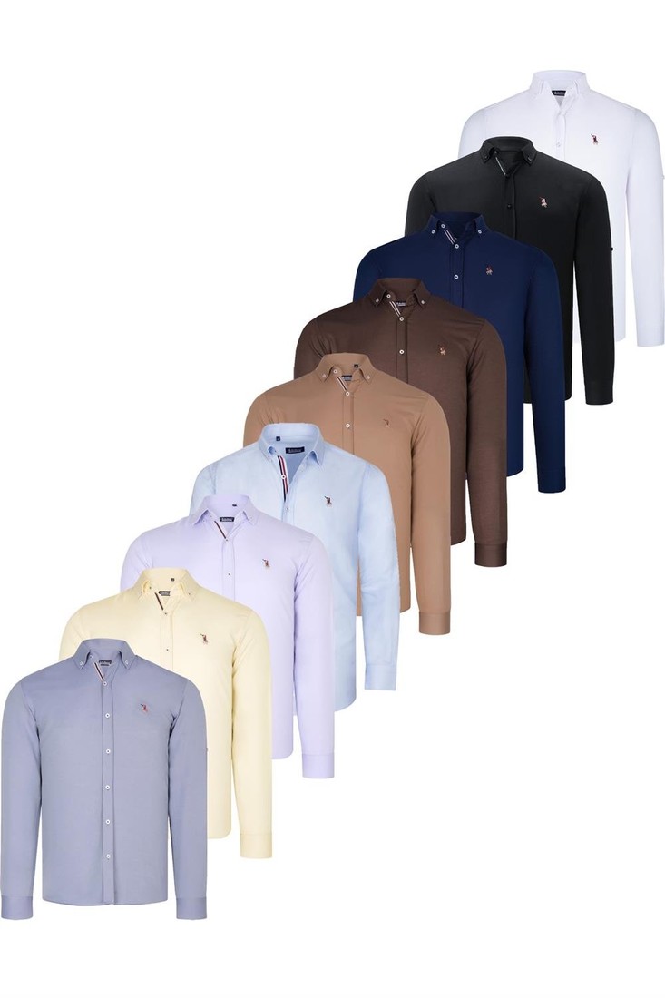 NINE SET G674 DEWBERRY MENS SHIRT-BLACK-WHITE-NAVY BLUE-GREY-YELLOW-LILAC-LIGHT BLUE-EARTH-SAKS