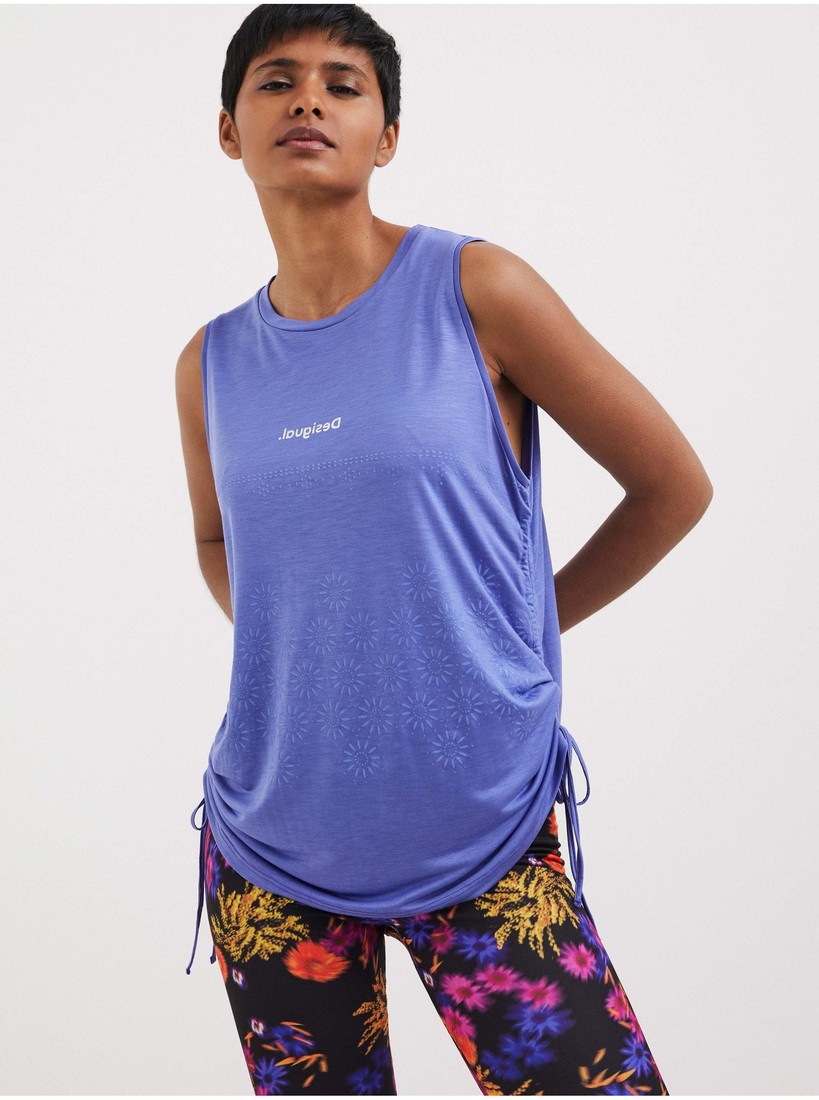 Purple Desigual Tulum Women's Sports Top - Women