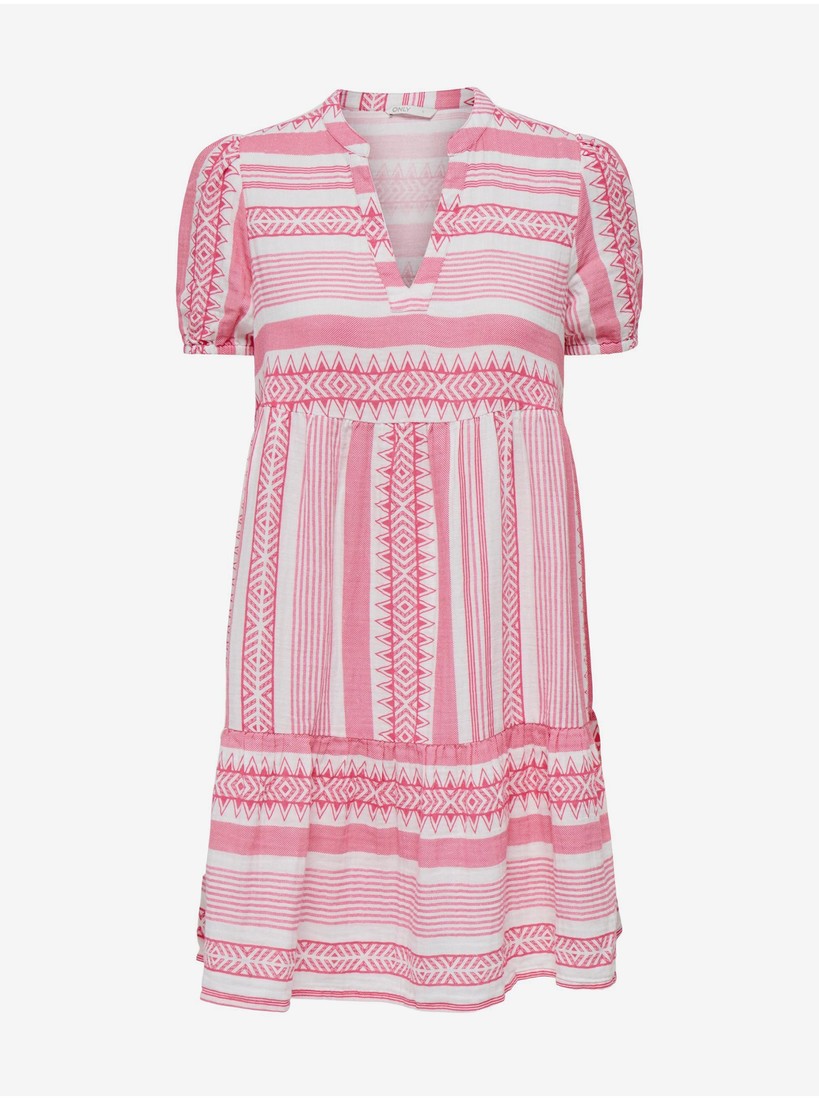 Pink Ladies Striped Dress ONLY Nora - Women