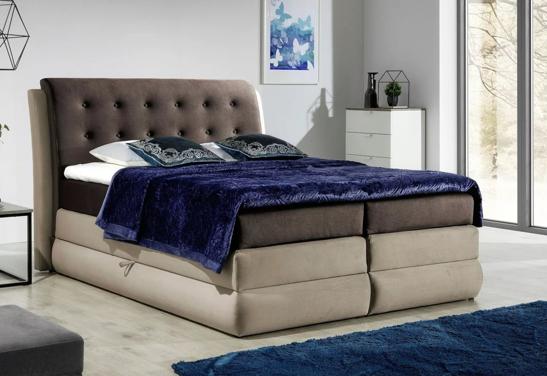 Expedo Čalúnená posteľ boxspring ARTIS + topper, 180x200, solar 28/solar 16