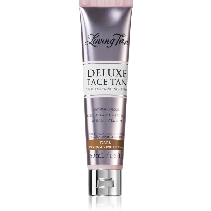 Loving Tan Deluxe Face Tan samoopaľovací krém na tvár odtieň Dark 50 ml