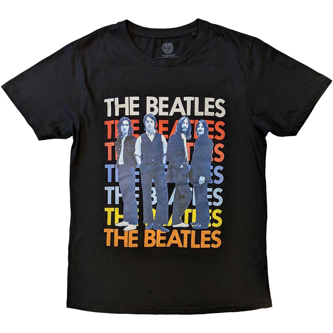 The Beatles tričko Iconic Multicolour Čierna S