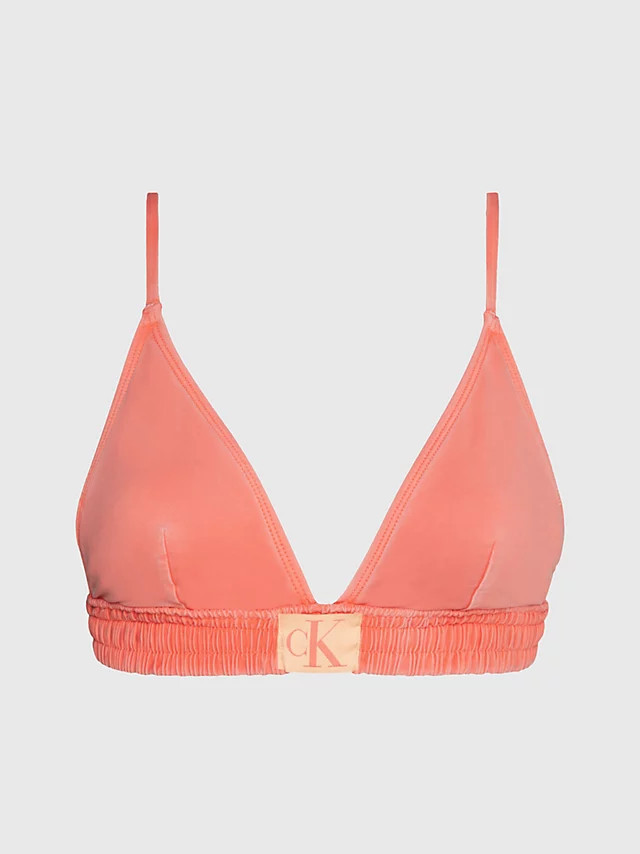 Dámsky vrchný plavkový diel bikín KW0KW01974 SM9 koralová - Calvin Klein S