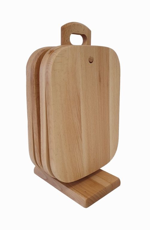 Buková doska na stojane, 4 kusy, 31 x 18 cm