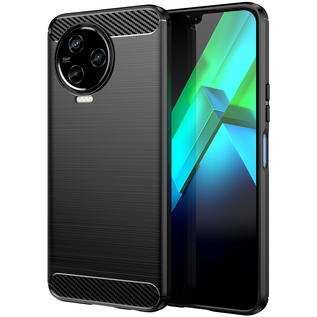 IZMAEL Infinix Note 12 Puzdro Carbon Bush TPU  KP26464 čierna