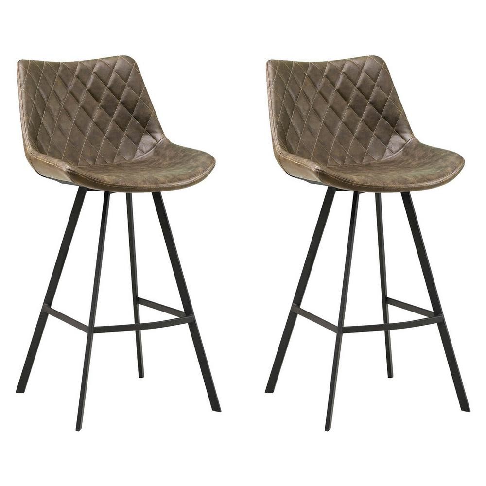 Sada Barových Stoličiek Bowie, Sivohnedá