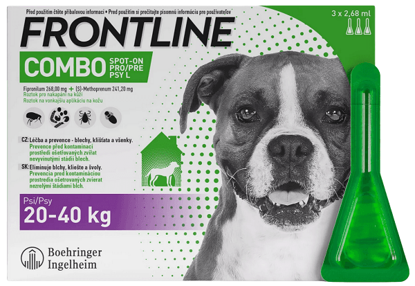 Frontline Combo Spot-on Dog L - pipeta proti kliešťom pre psy 3 x 2,68ml