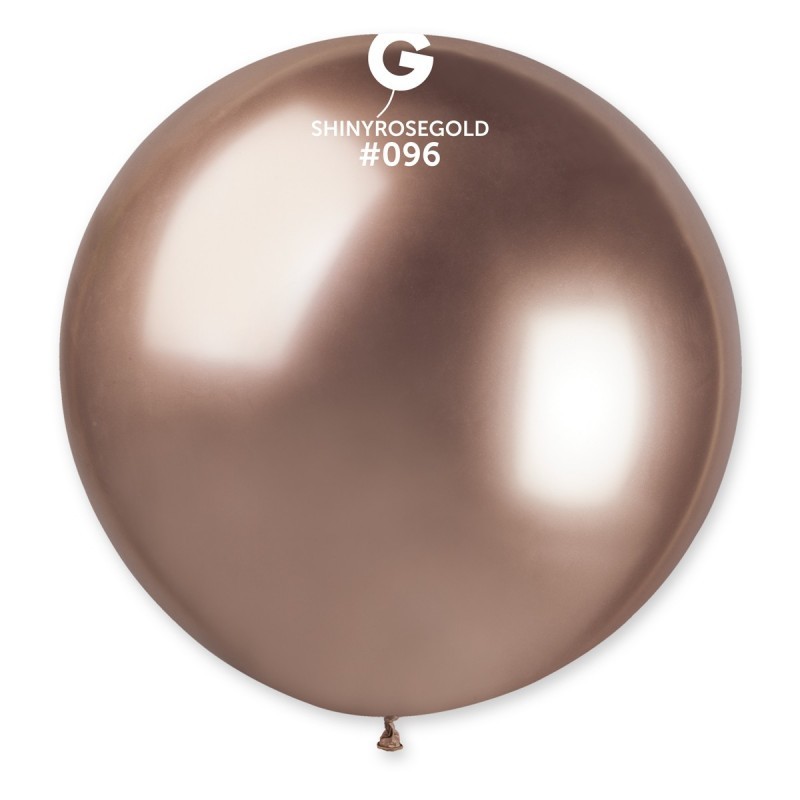 Gemar Guľatý chrómový balónik SHINY ružovo-zlatý 80 cm