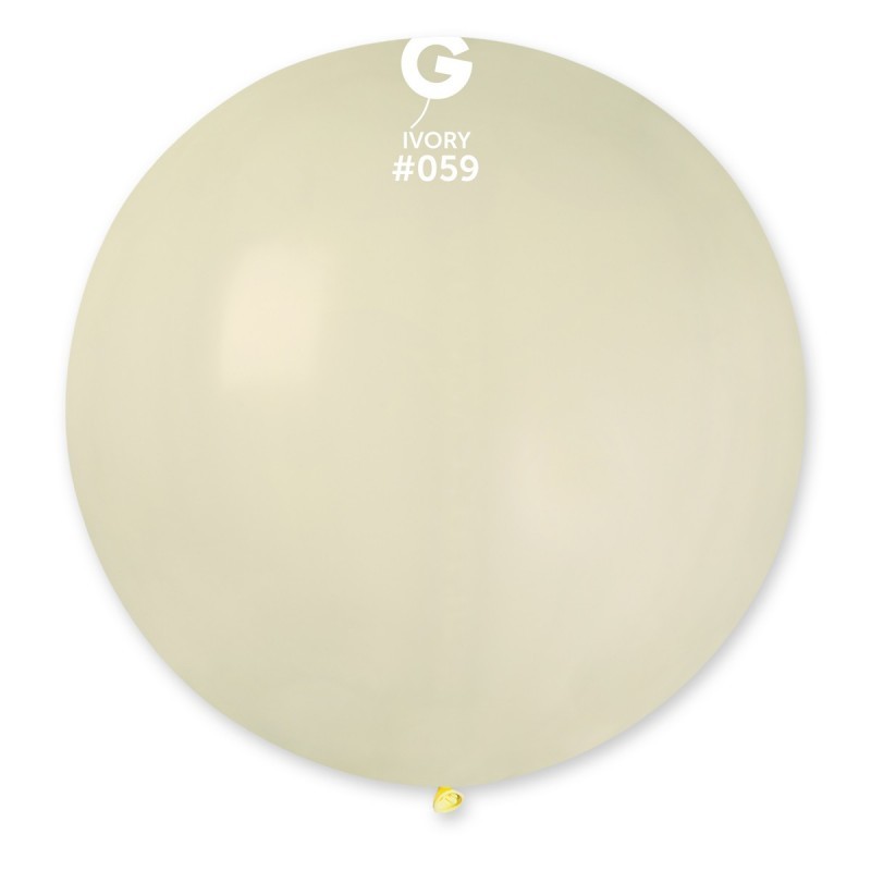 Gemar Guľatý pastelový balónik 80 cm slonová kosť