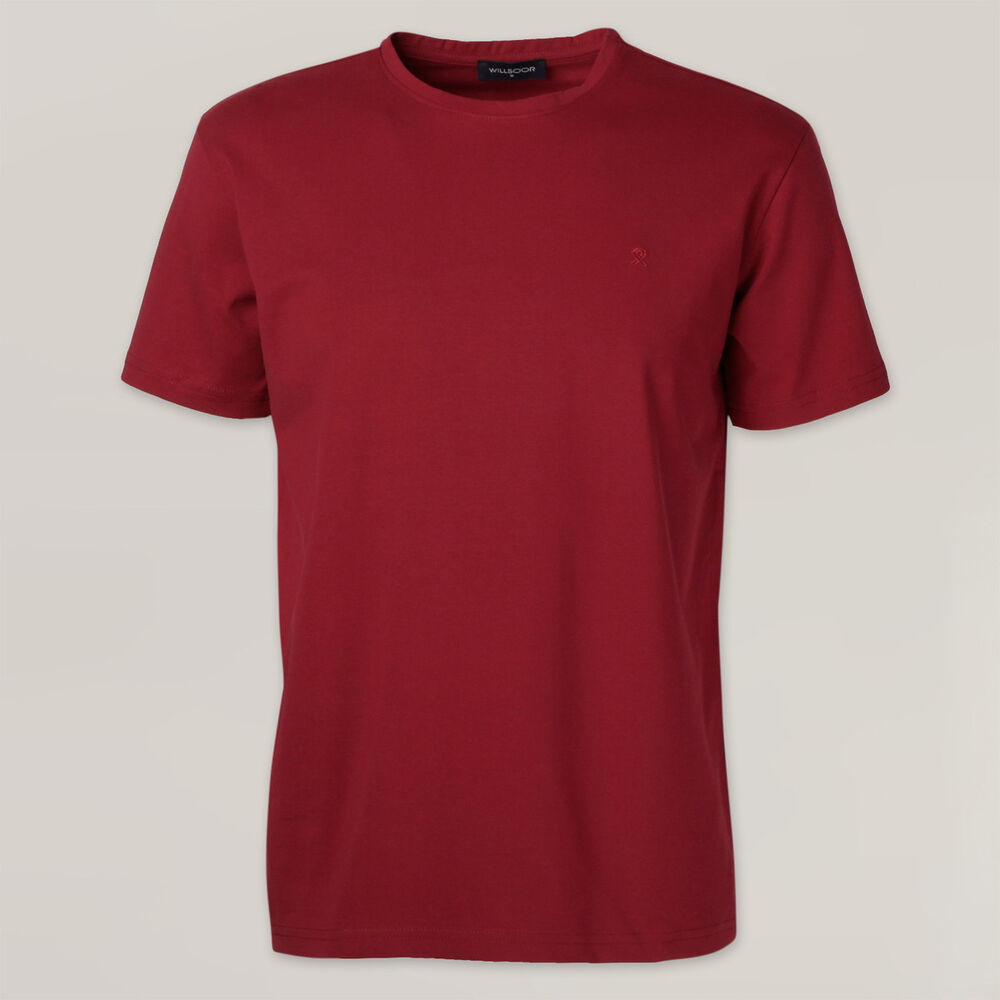 Pánske polo tričko bordové s hladkým vzorom 15313