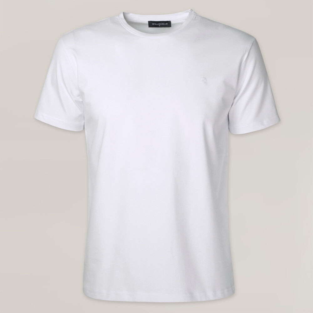 Pánske polo tričko biele s hladkým vzorom 15314