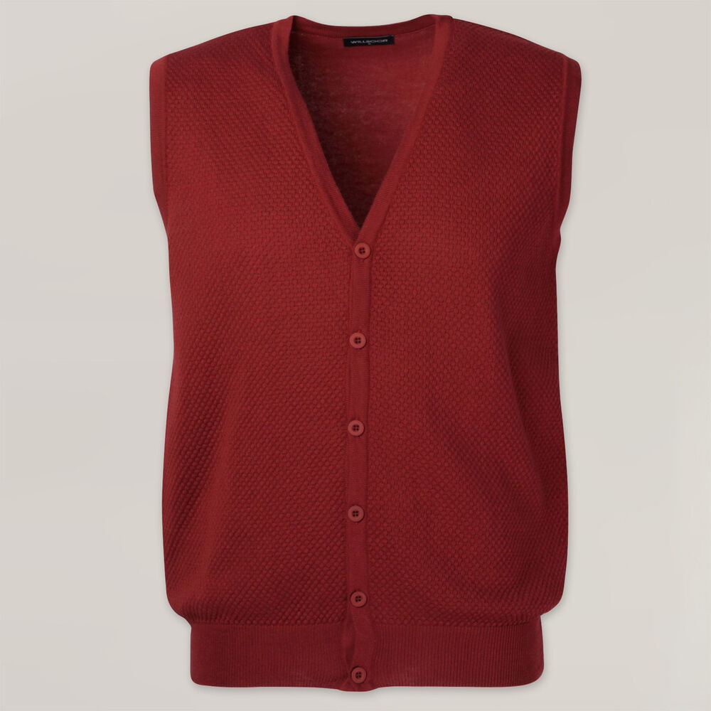 Pánska vesta bordová s jemným vzorom 15316