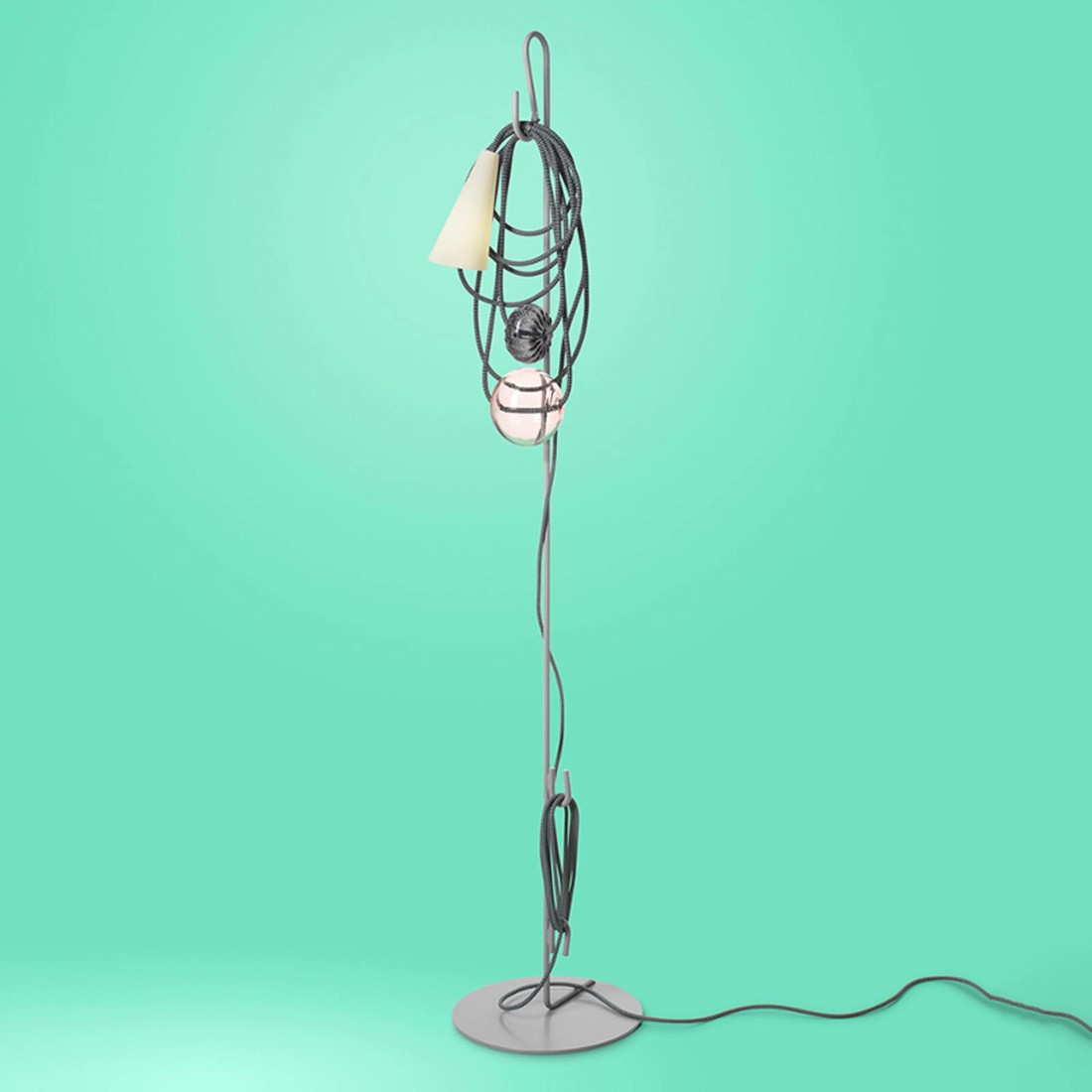 Foscarini Filo stojacia LED lampa, Amethyst Queen
