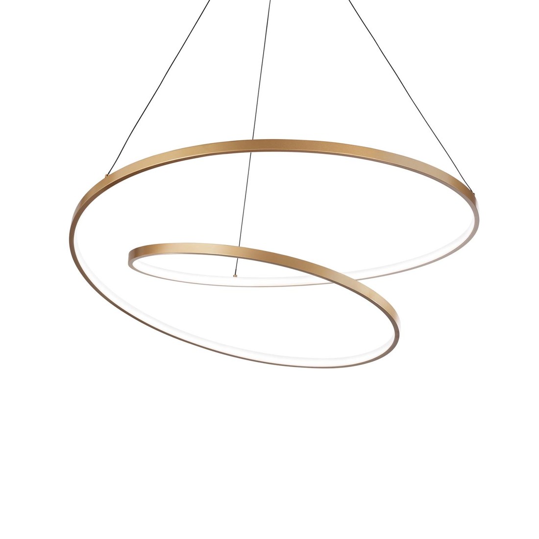 Ideal Lux Oz LED závesné svietidlo Ø 80 cm, mosadz