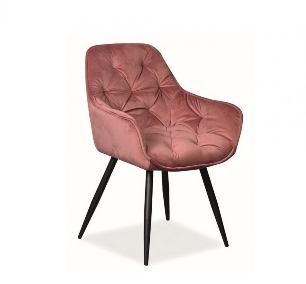 Stolička CHERRY VELVET Farba: Staroružová / Bluvel 52