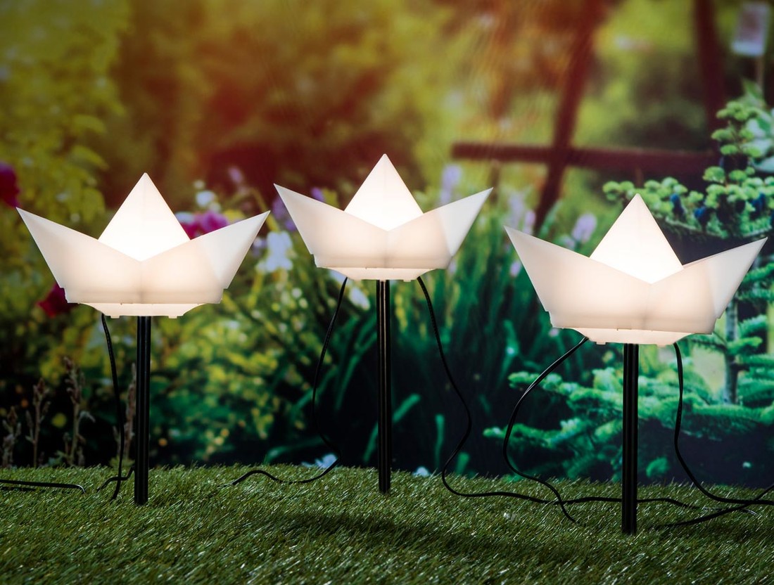 LED Solárne osvetlenie Loďky, 3 ks