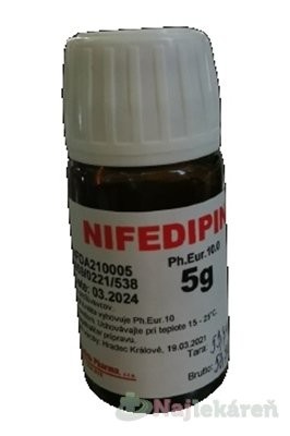 Nifedipinum v liekovke širokohrdlej 5g