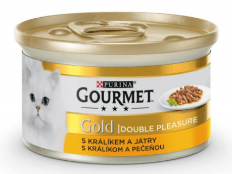 Nestlé GOURMET GOLD cat králik&pečeň konz.12x85 g