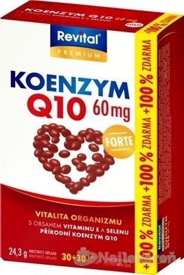 Vitar Revital Koenzym Q10 60 mg+Selen+vitamín E 30 cps.+30