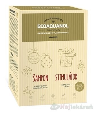 Bioaquanol vlasový šampón 250 ml + stimulátor U 250 ml darčeková sada