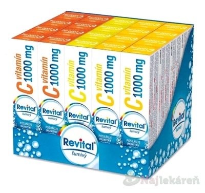Revital vitamín C 1000 mg šumivý MIX BOX