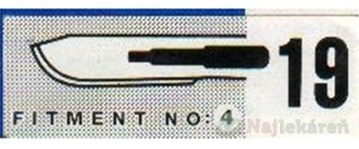 SKALPELOVÉ ČEPIELKY SURGEON č.19 jednorázové 100ks