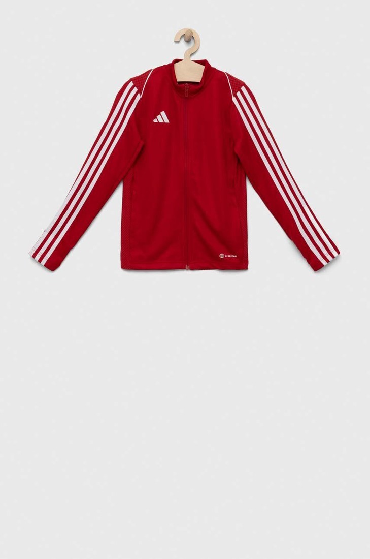 Detská mikina adidas Performance TIRO23L TR JKTY červená farba, s nášivkou