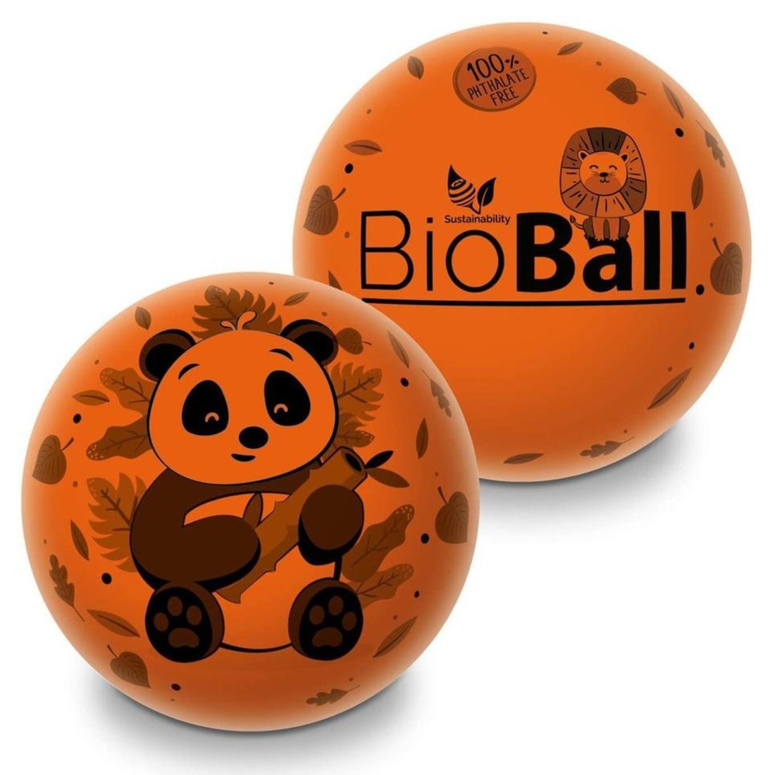 Lopta detská MONDO - Bioball Panda 23 cm - oranžová