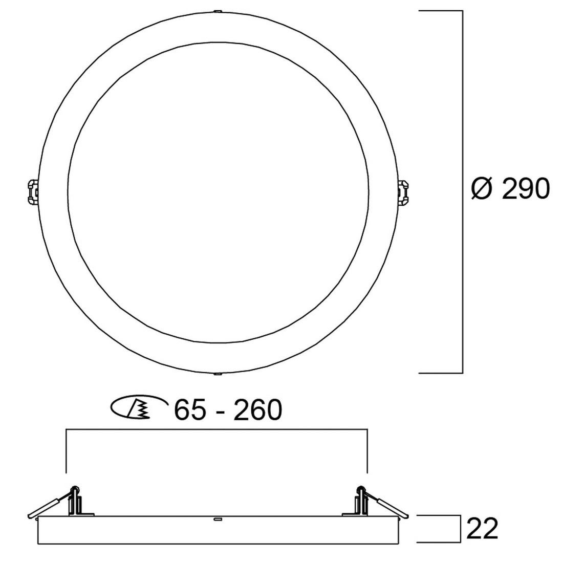 Sylvania Start LED downlight 5in1 Ø 29 cm 23 W