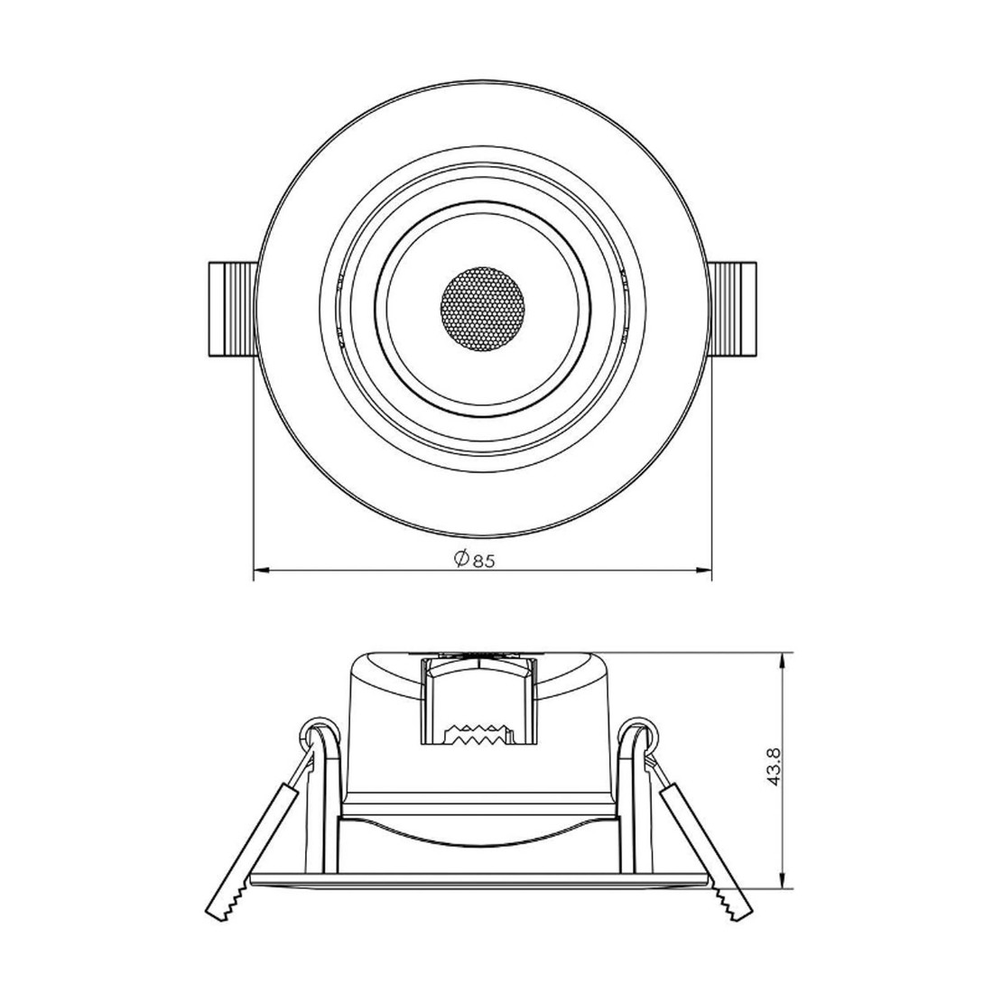 Stropné LED svietidlo SMD 68 230 V, biela 2 700 K