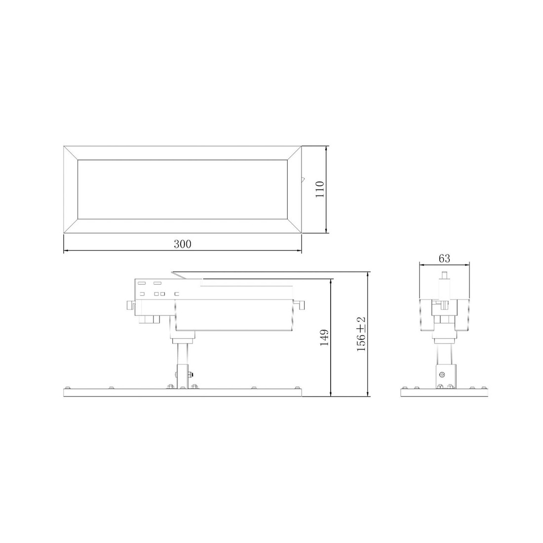 LED panel Track Light, 3-fázový 3 000 K biela