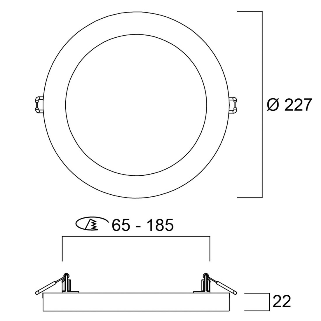Sylvania Start LED downlight 5in1 Ø 21,7 cm 18 W