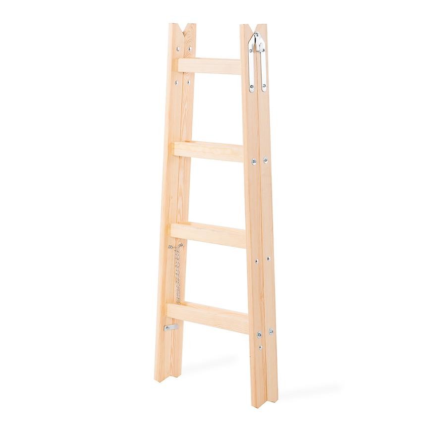 Drevený rebrík dvojstranný 4-stupňový 150 kg