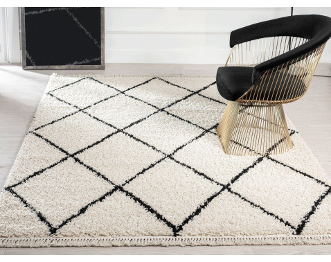 Koberec Wolly Shaggy 160x230 cm, krémový%