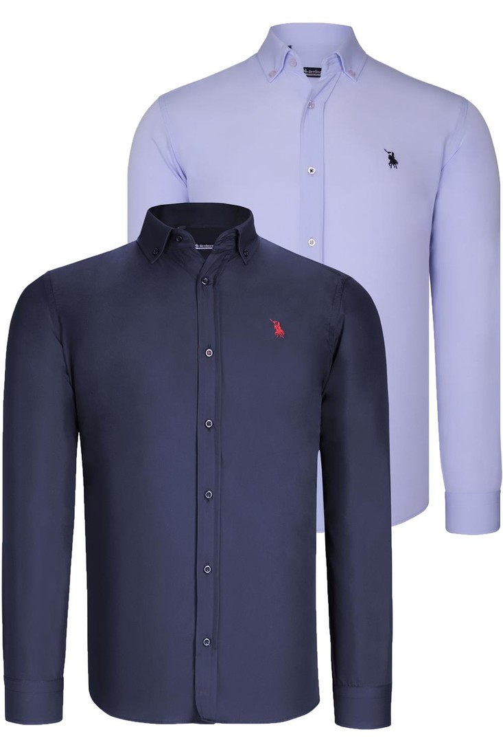 DUAL SET G725 DEWBERRY MENS SHIRTS-LACQUER-LILAC