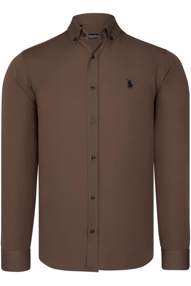 G725 DEWBERRY MEN'S SHIRT-BROWN