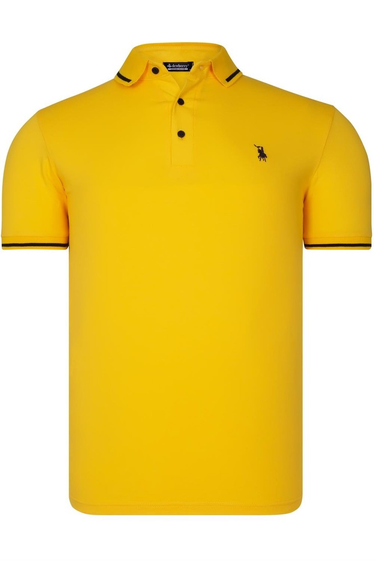 T8586 DEWBERRY MENS POLO COLLAR T-SHIRT-YELLOW