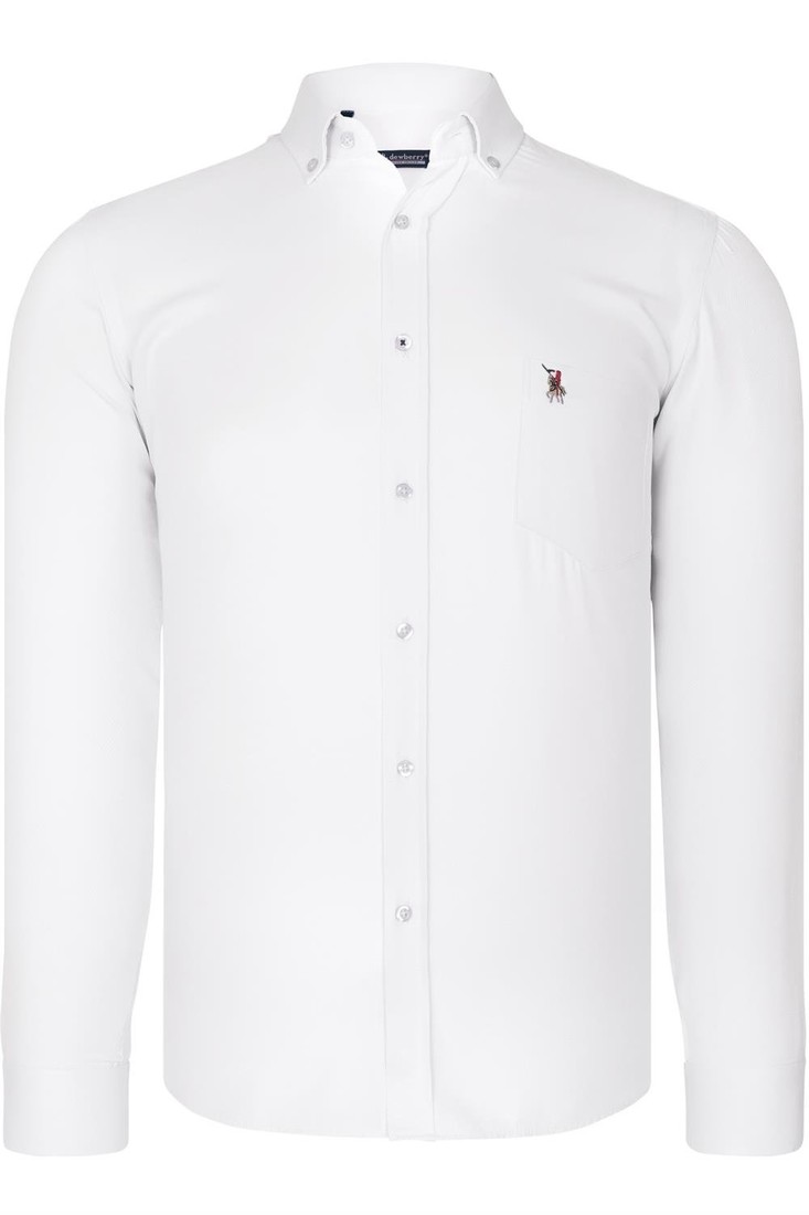 G785 DEWBERRY MENS SHIRT-WHITE