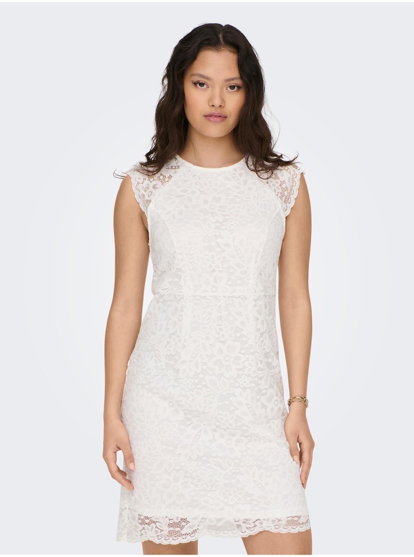 White Women's Lace Sheath Dress ONLY Arzina - Women