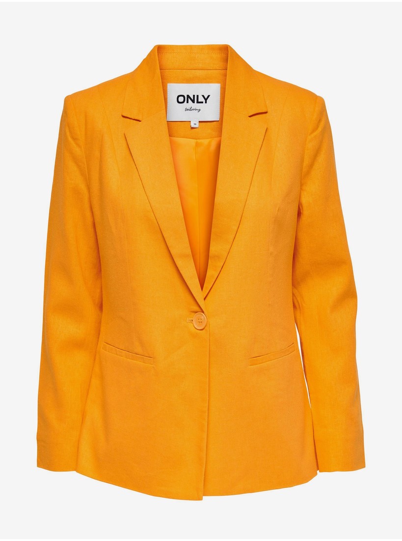 Orange Women's Linen Jacket ONLY Lola-Caro - Ladies