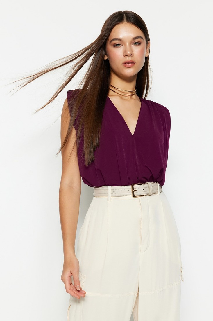 Trendyol Bodysuit - Purple - Slim fit