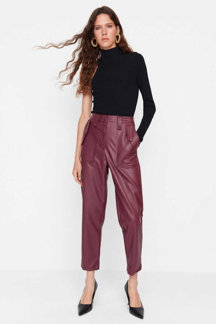 Dámske nohavice Trendyol TWOAW22PL0083/OIL