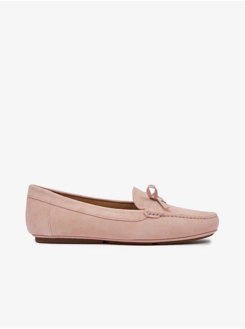 Light Pink Women's Suede Moccasins Michael Kors Juliette - Women