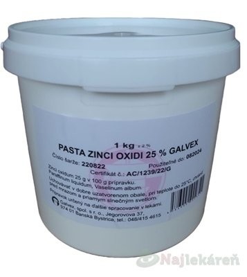 PASTA ZINCI OXIDI 25% GALVEX 1kg