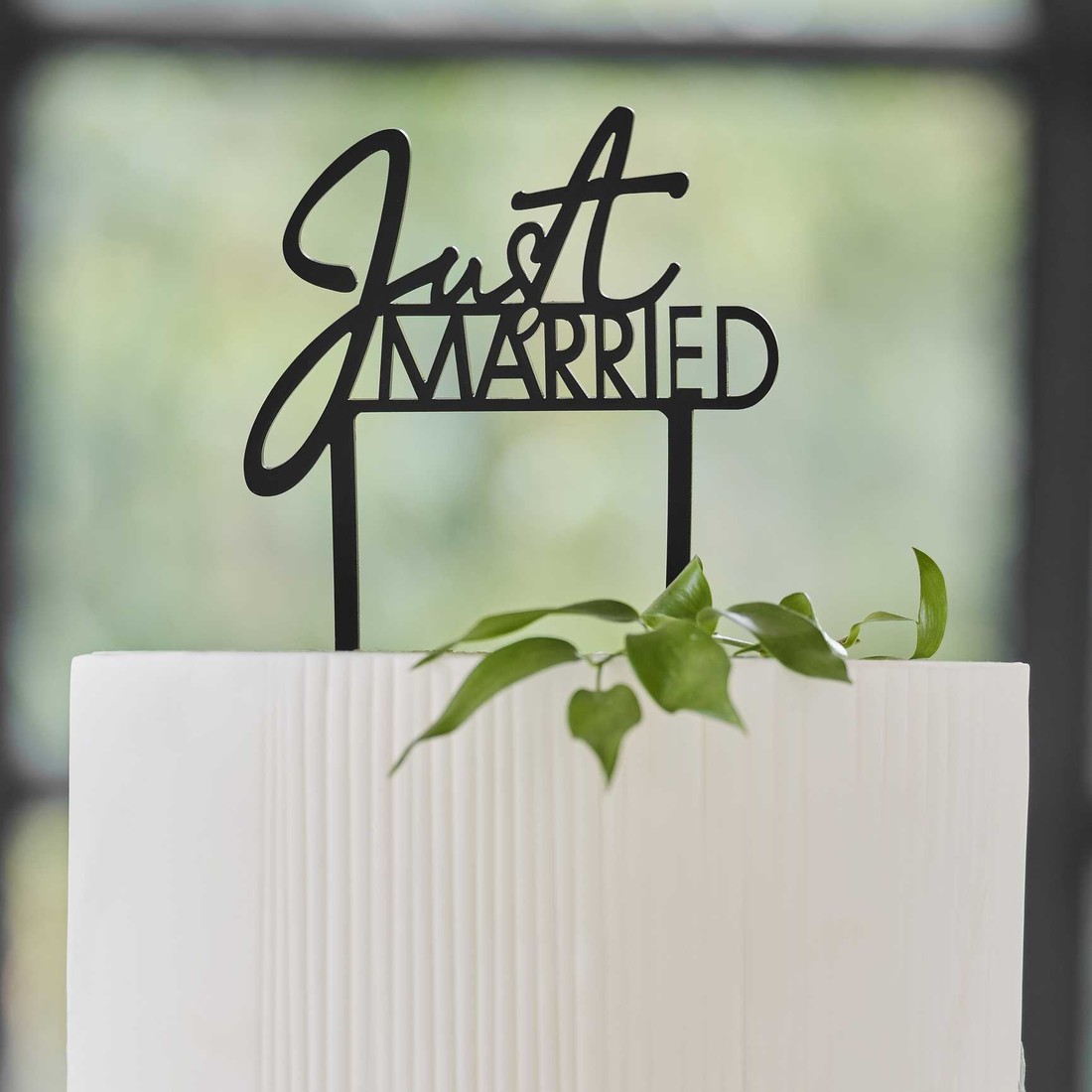 Ginger Ray Ozdoba na tortu - Just married, čierne
