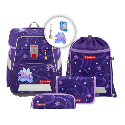 Školská aktovka SPACE - 5-dielna súprava, Step by Step Pegas Emily, certifikát AGR