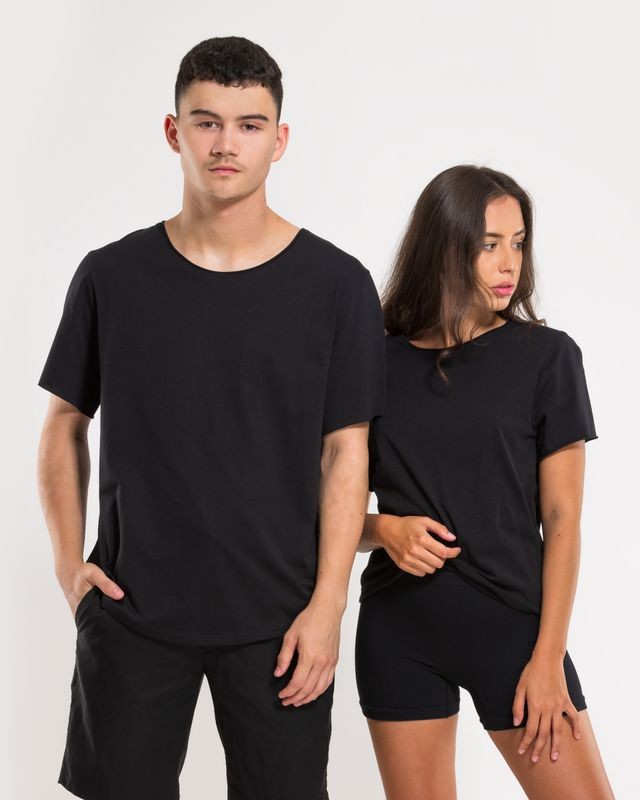 Vilgain Organic Raw Edge Tee XL onyx black