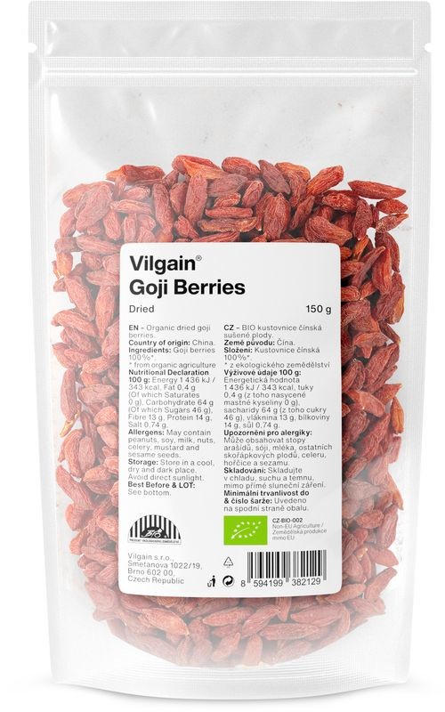 Vilgain Goji kustovnica čínska sušená BIO 150 g