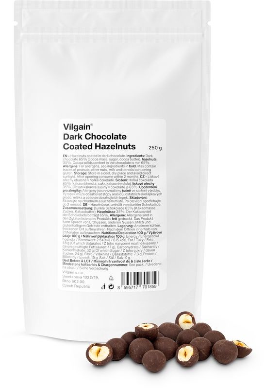 Vilgain Lieskové orechy v horkej čokoláde 250 g